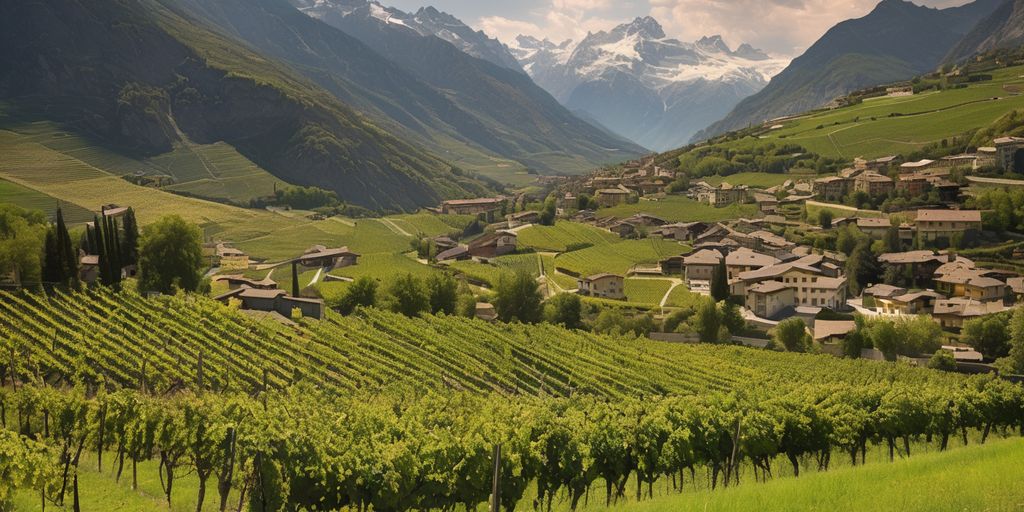 vineyards in Valle d'Aosta, Italy