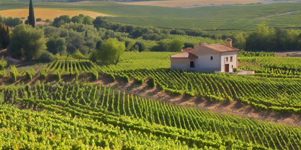 vineyards in Castilla y León, Spain