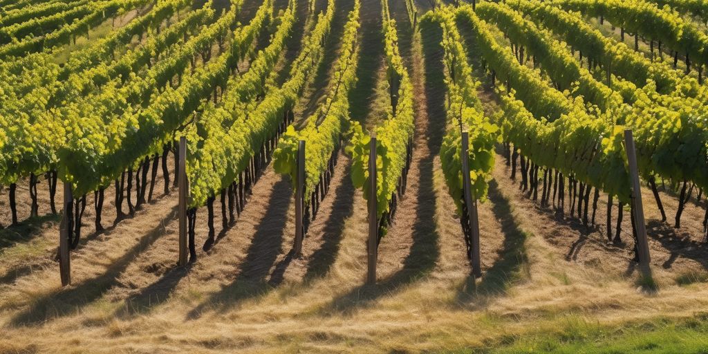 vineyards in Langhe region with Barolo wine bottles